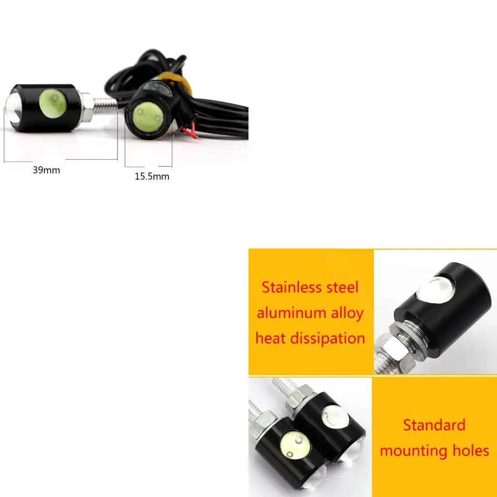 XA6H Waterproof Motorcycle License Plate Lamp Rear Tail Light 12V Mini LED Light Lamp