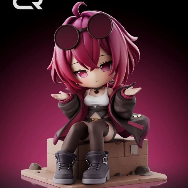 Honkai Starrail Q Edition Kafka Sitting Position Super Cute Beautiful Girl Hand Statue Model Ornament Gift