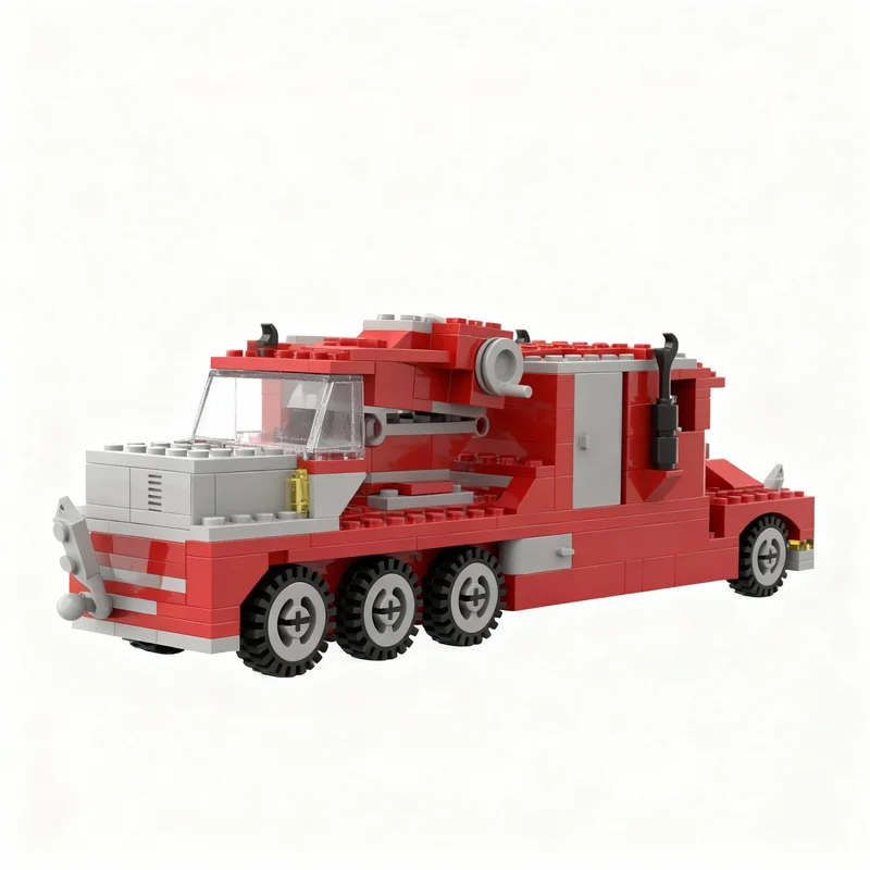 Set de Construcción Universal MOC de 192 Piezas, Modelo de Camión de Remolque Peterbilt, Bloques de Juguetes, Regalos de Navidad, Arquitectura, Bricolaje, Idea Creativa