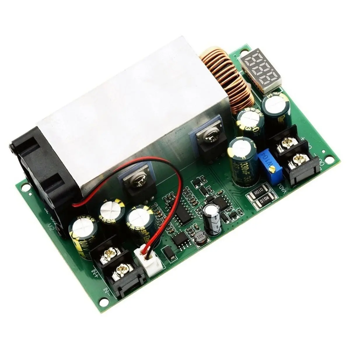 600W 25A DC Step-Down Converter Adjustable Voltage Regulator Module with Digital Display for 12V-75V Input Power Supply