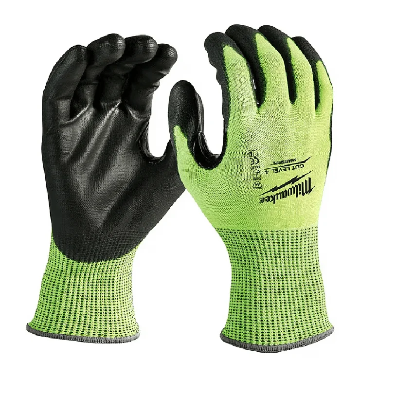 

High Visibility Cut Level 4 Polyurethane Dipped Gloves - S