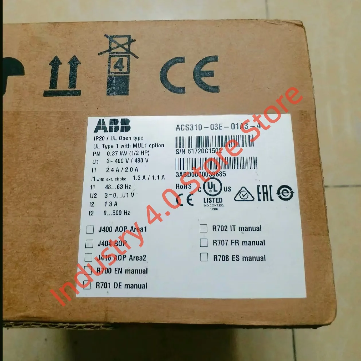 

ACS310-03E-01A3-4 frequency converter ACS310-03E-02A1-4 New original