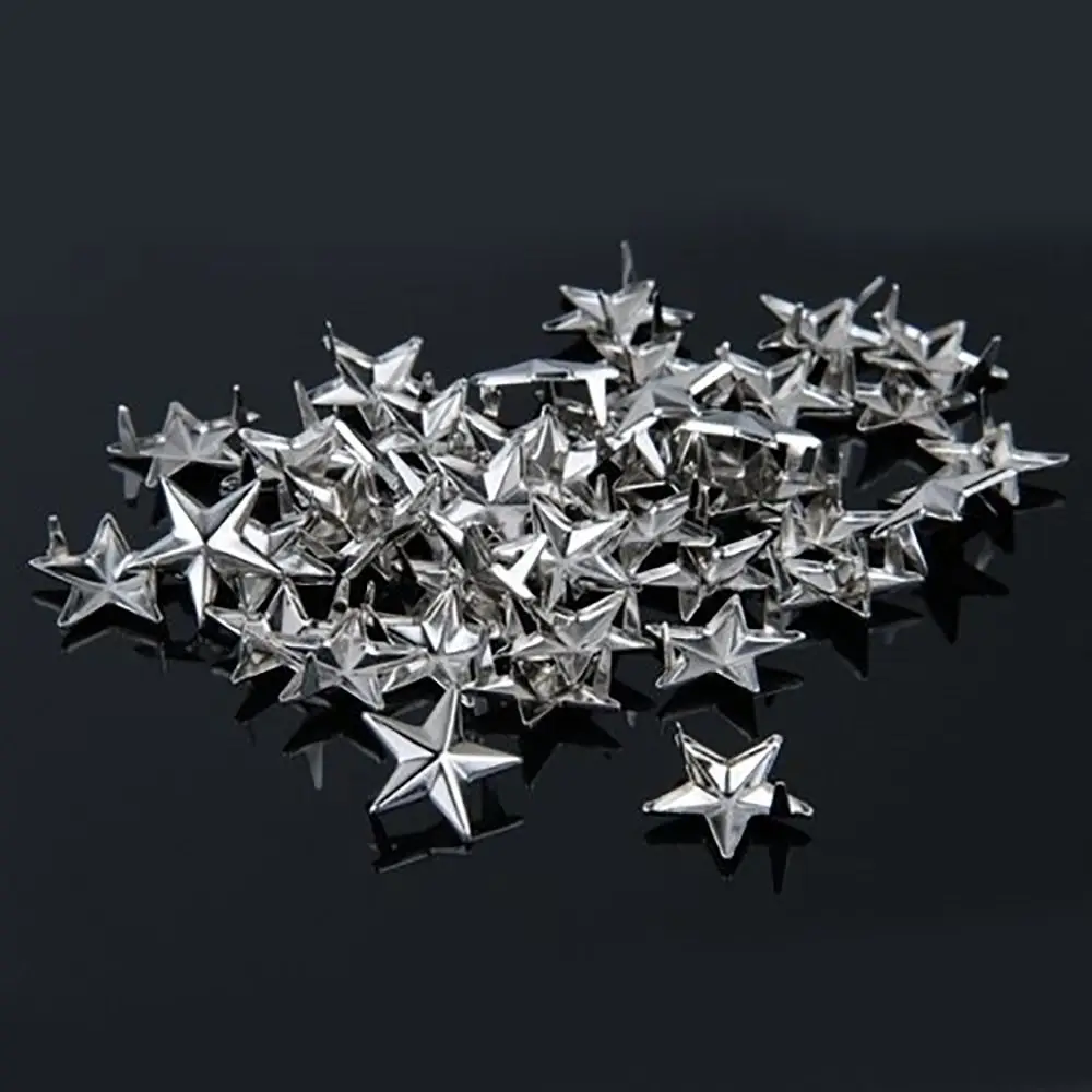 

mm Silver Spikes Spots Nailhead for Hat,Bag,Clothes Quality Releasable Sewing Decor Garment Supplies Star Rivets DIY Studs