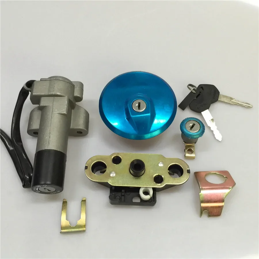 For YAMAHA Sword YBR125 set lock Tianjian Tianqi JYM125-2-3-G-K electric lock fuel tank cover full lock free shipping