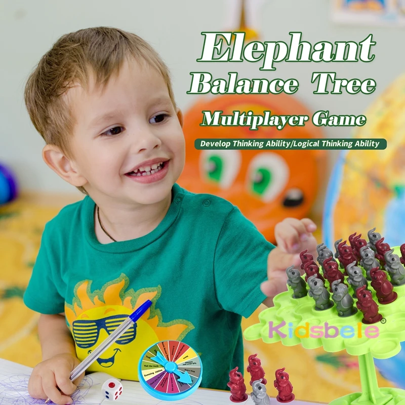 Elephant Balance Game Astronaut Counting Toy Balanced Tree Funny Floor Family Board Games Party Togerther Gifts For Children