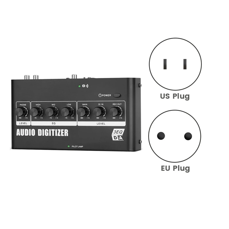 Digital To Analog Audio Converter Type-C /Bluetooth/Optical Fiber/Coaxial Connection Audio Amplifier Live Tuning