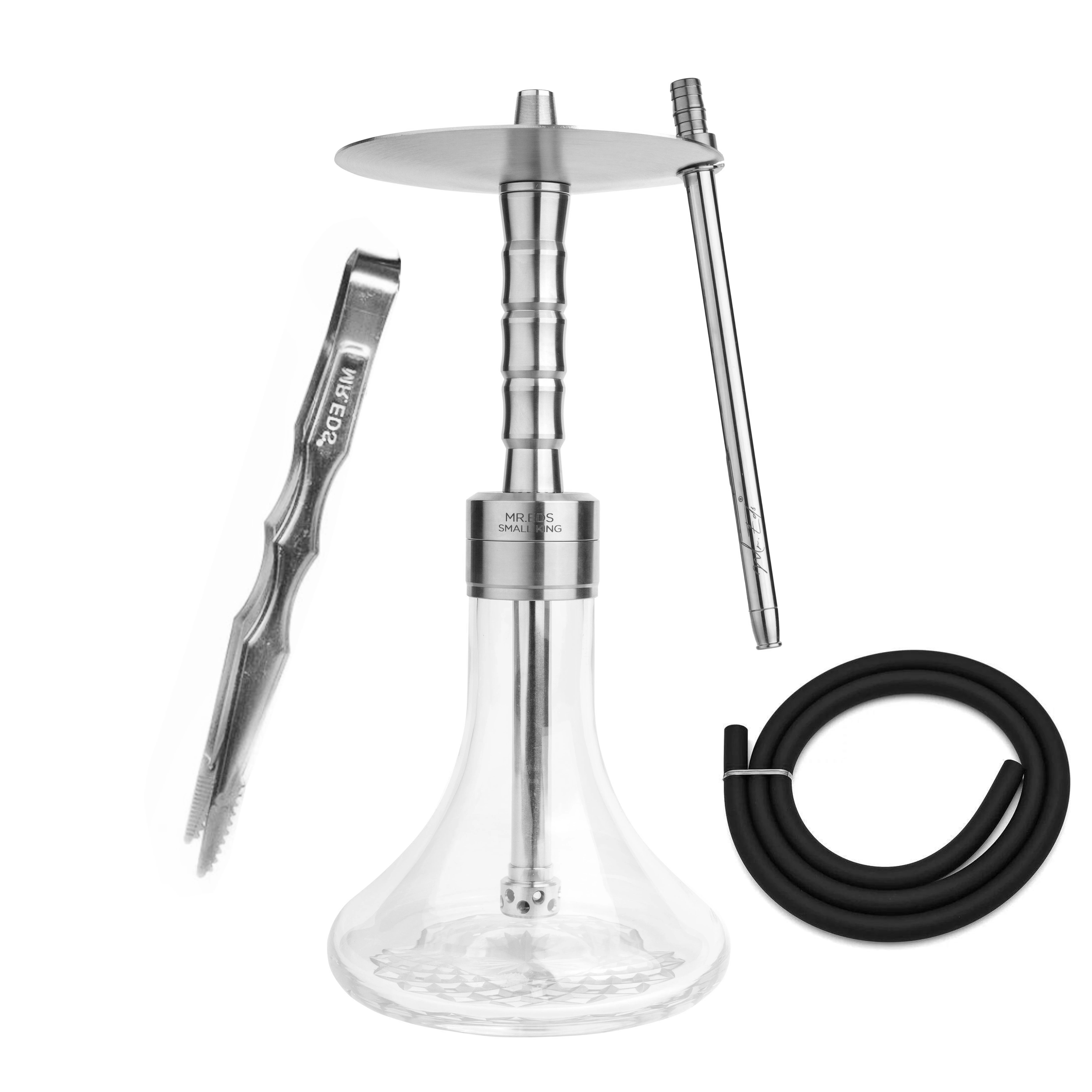 

Mr.EDS E23 Small King Hookah Shisha Set 304 Stainless Steel with Glass Bottle Single Tube