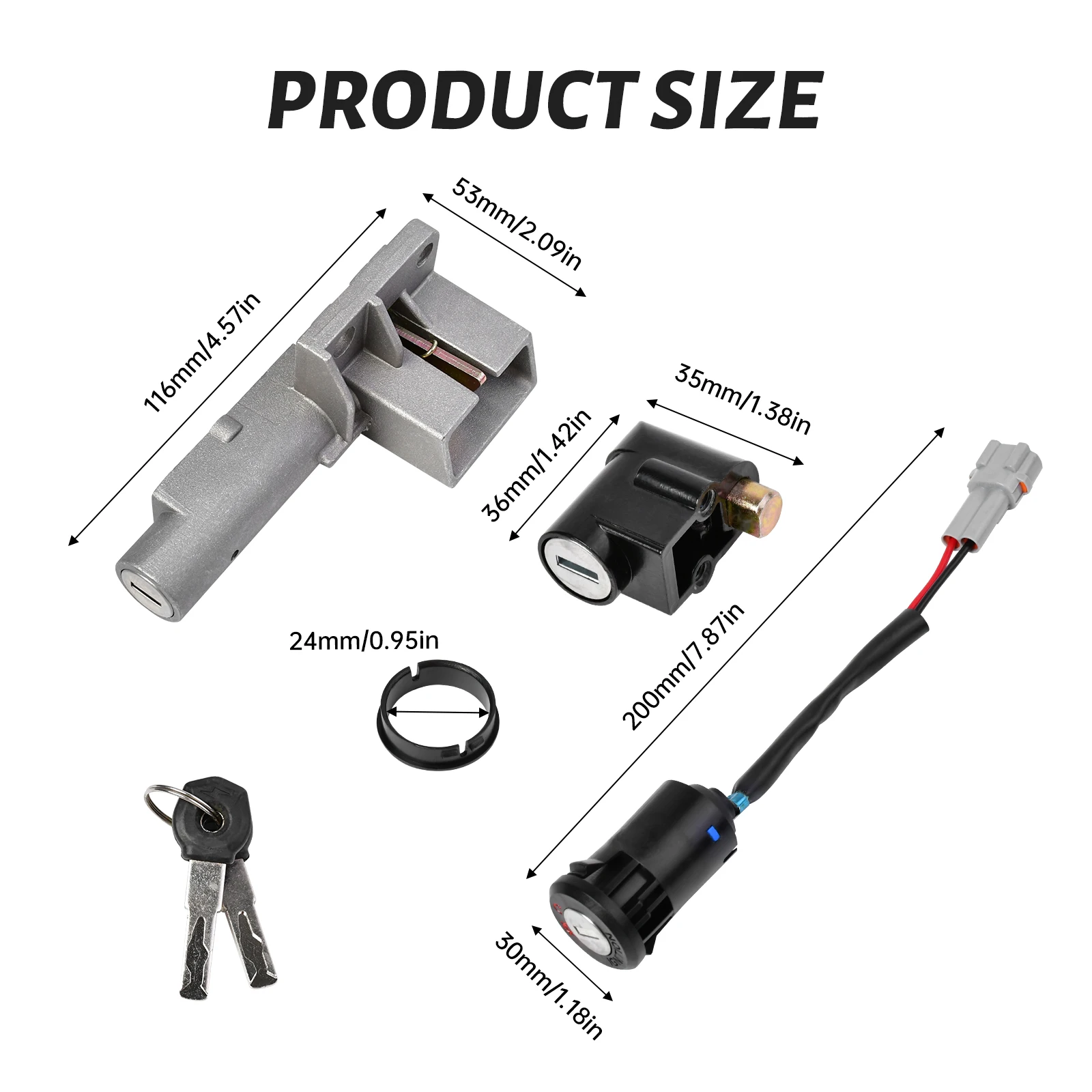 For Surron Key Set Light Bee X S Ignition Switch Electric Door Lock Key Set Kit Electric Dirt Bike OEM Motorcycle Accessories