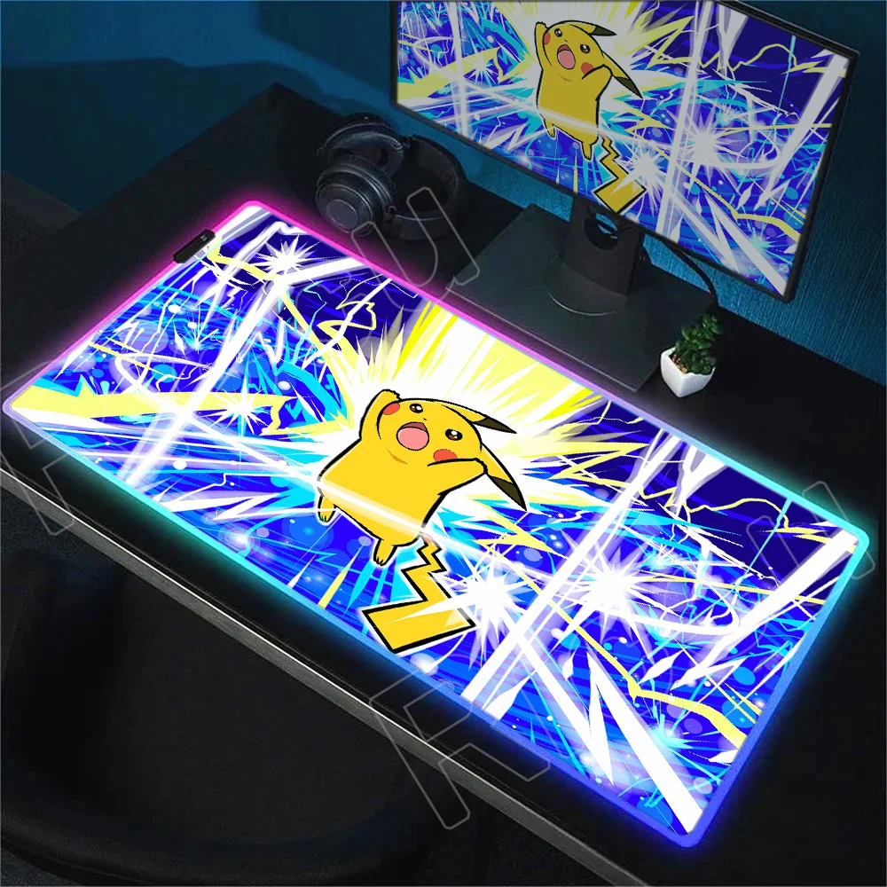rgb-マウスパッド-e-スポーツ滑り止めゴムオフィスデスクマット-pc-ポケモンピカチュウコンピュータアクセサリーマウスパッド-led-ゲーマーカーペットプレイマット