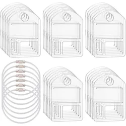 30Pcs Acrylic Floss Drops with 6Pcs Stainless Steel Wire Embroidery Thread Organizers Shield Shape Thread making kit