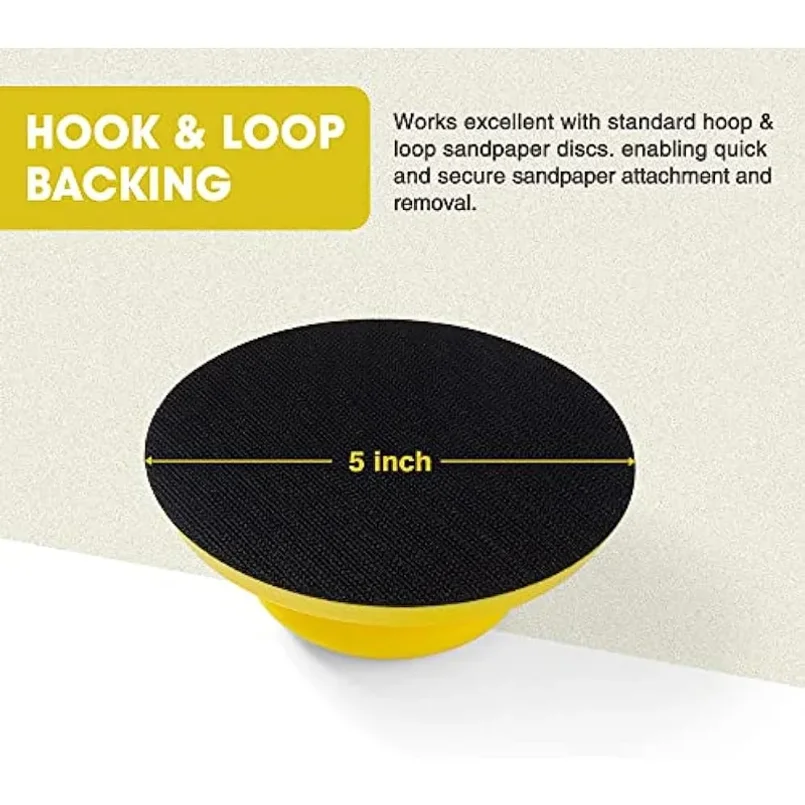 5/6 Inch Hand Sanding Block Hook and Loop Hand Sanders for Wood Round and Mouse Hand Sanding Block Sanding