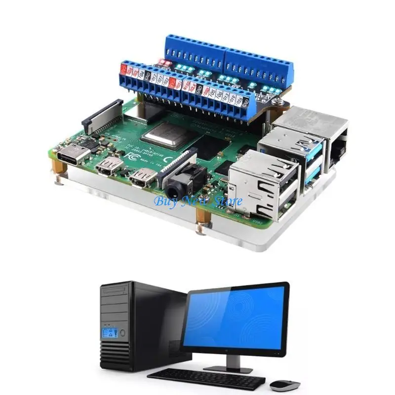 20ce لوحدة لوحة اختراق كتلة GPIO Micro GPIO مع LED