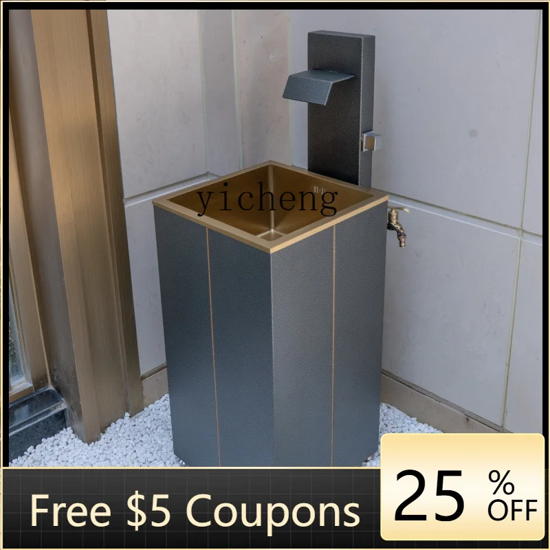 

DD Наружная напольная раковина для балкона, морозостойкая колонна из нержавеющей стали, умывальник для двора