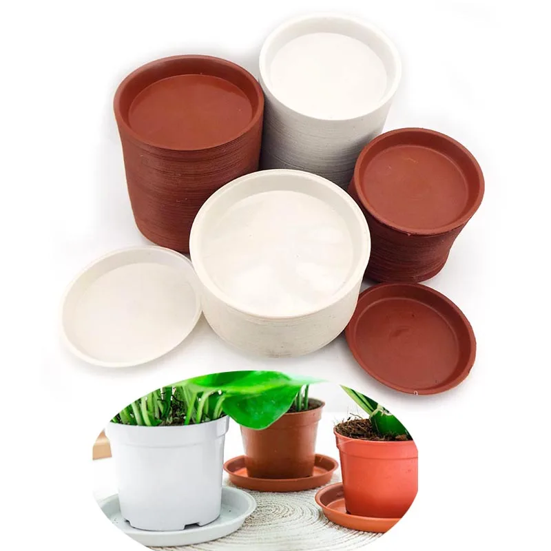 

Plastic Garden Flower Pot Plant Saucers Water Tray Base for Indoor Outdoor Creative Saucers Decor Home Garden Pot Case