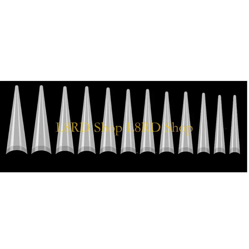 L8RD Professional نصف غطاء للأظافر الصناعية نصائح أظافر شفافة لتزيين الأظافر بنفسك #3