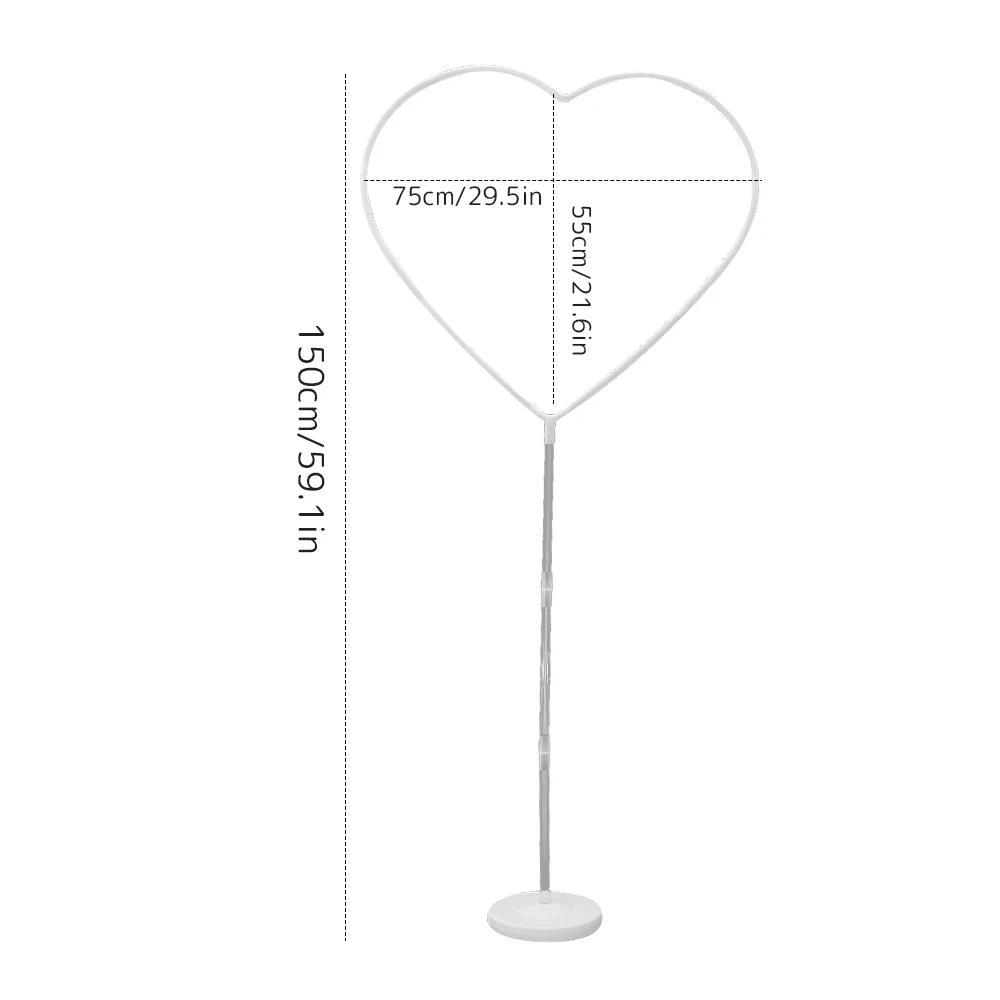 Heart Shaped Balloon Column Base Stand Reusable Wedding Garland Arch Holder for Birthday Party Baby Shower Home Decoration