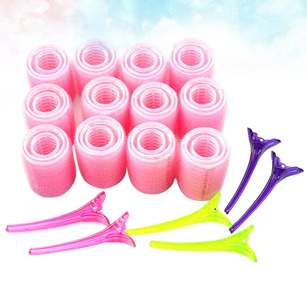 

36Pcs Self-Adhesive Hair Rollers Nylon Curlers with 6 Duckbill Clips Portable Hair Salon Curling Styling Tools for Home