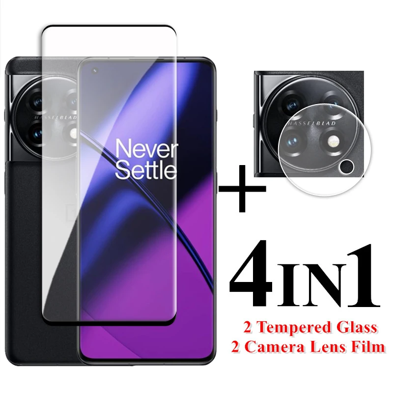 

For OnePlus 11 Glass Full Cover 3D Curved Screen Protector For OnePlus 11 10 Pro Tempered Glass OnePlus 11 9H Lens Film 6.7 inch