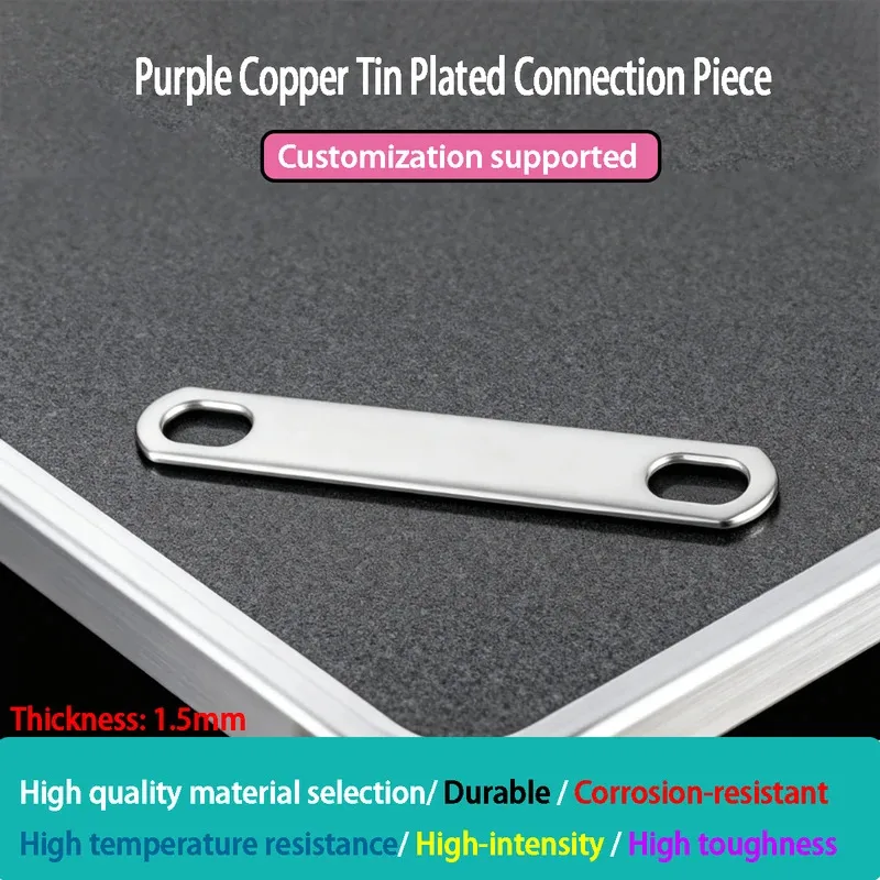 

Tin Plated Purple Copper Connection Piece For Lithium Battery And Motor Copper Bar