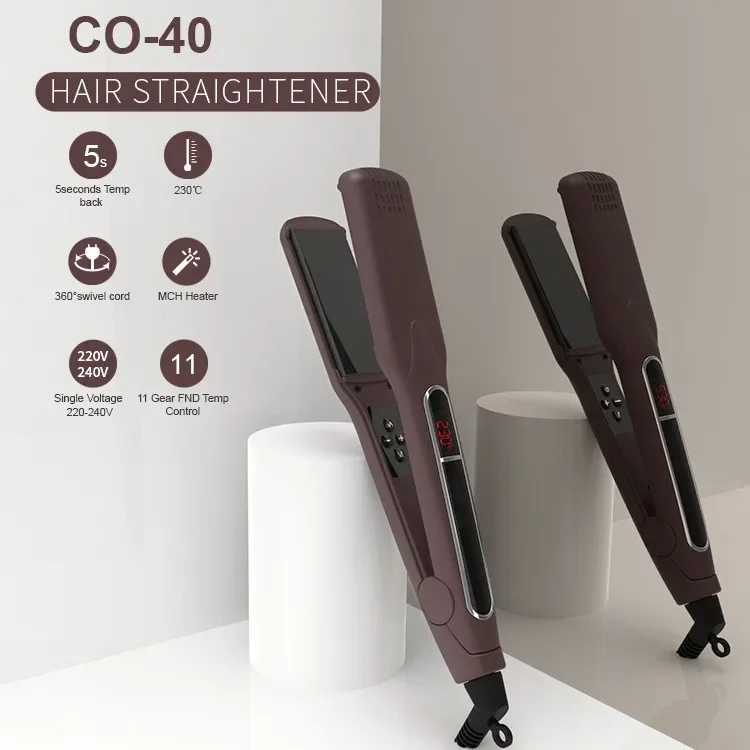 

Best Seller Clip Straight Roll Dual-purpose Hair Straightener Splint Does Not Hurt Hair Negative Ion Wide Version Hair Straighte