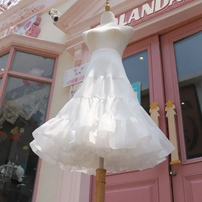 Best Selling Short Organza Petticoat Crinoline Vintage Wedding Bridal Petticoats For Women Dresses Yellow Underskirt Rockabilly image 5