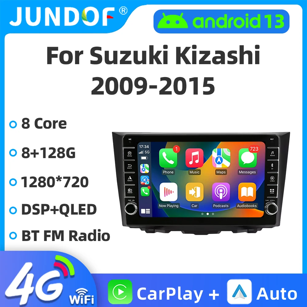 Radio de coche Android 13 Auto Carplay para Suzuki Kizashi 2009 - 2015 navegación Multimedia estéreo GPS