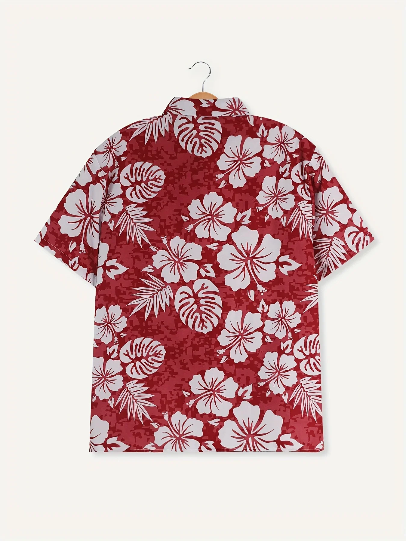 3D Floral Pattern Print Men's Short Sleeve Button Up Lapel Shirt For Summer Holiday Resort Hawaiian Style Shirt Men Oversized