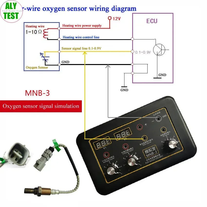 MNB-3 Automobile Signal Simulator for Temaperature Sensor Throttle Pressure  with Voltmeter Function