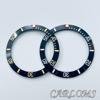38mm Black Ceramics Bezel Insert For 40mm Mens Watches Replace Accessories Watch Bezel Ring Fit SUB GMT YM Case