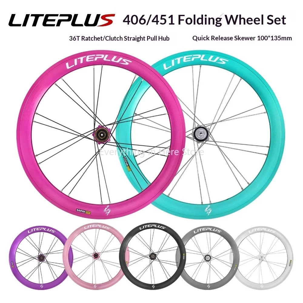

Folding Bike Small-wheel 20 Inches Wheelset 406/451 Disc Brake Aluminum Alloy Wheel Set Bicycle Replacement Accessories