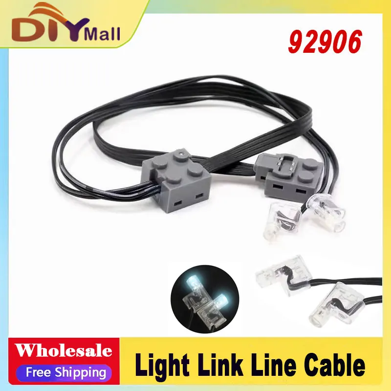 37cm Light Link Cable for Legoeds Power Functions Train Vehicle Building Block Parts Accessory Replacement MOC 8870 Compatible