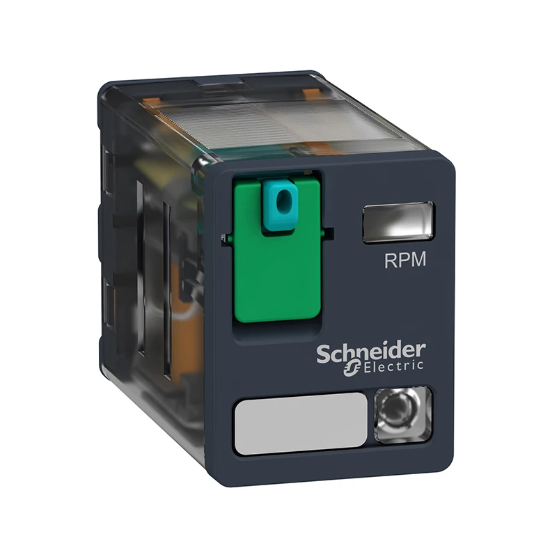 RPM22BD Power plug in relay, Harmony, 15A, 2CO, with LED, lockable test button, 24V DC