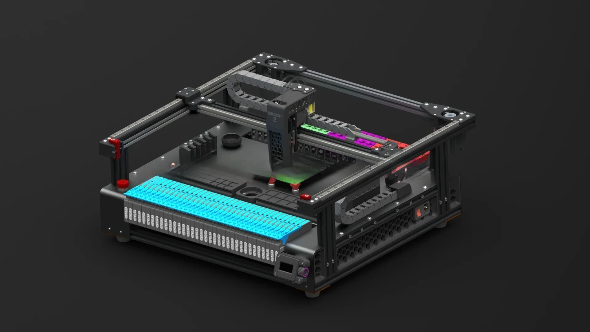 For V2 OpenPnP SMT 2nd generation dual vision SMT machine with dual head automatic spreader.