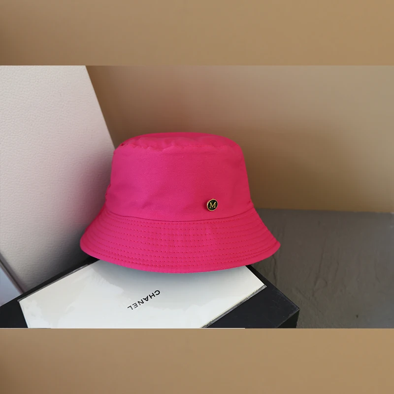 Einfarbig Sommer Neue Fischer Hut Vielseitig Frauen Becken Hut Brief Valentinstag Eimer Hut Mode Sonnenschirm Sonnenhut – Detail 13
