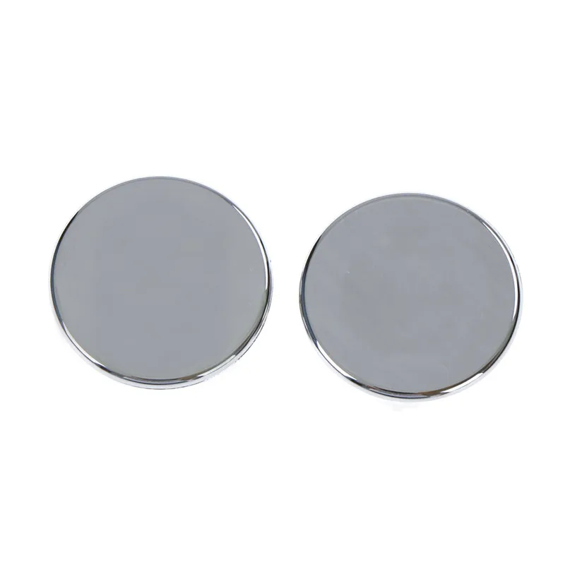 2PCS Round Overflow Cover Tidy Trim Chrome Bathroom Basin Sink Spare Replacement Suitable for All Ceramic Pots Overflow