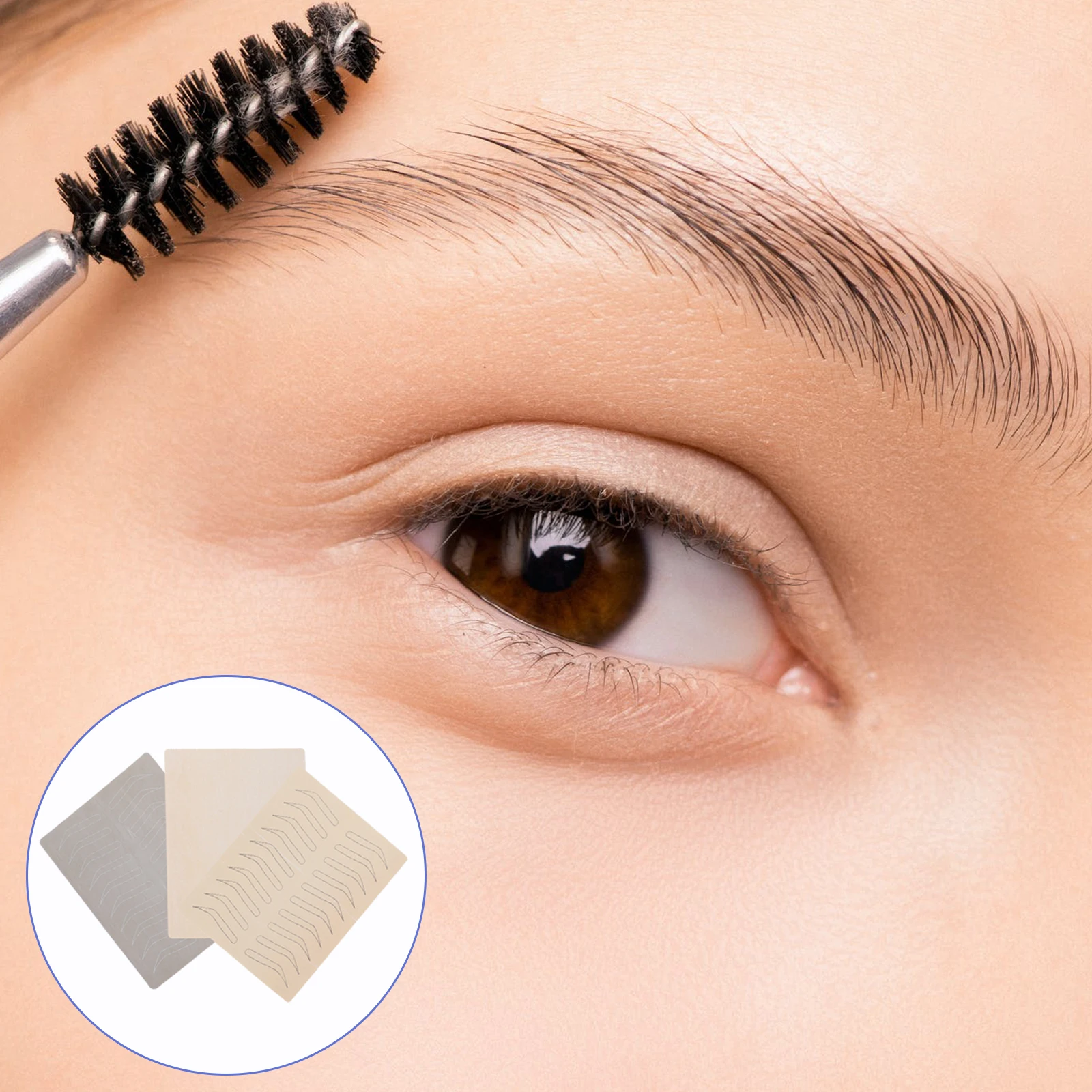 

3pcs Beginner Practice Skin Tattoo Fake Eyebrow Silica Gel Makeup Training Tools Supplies Accessories