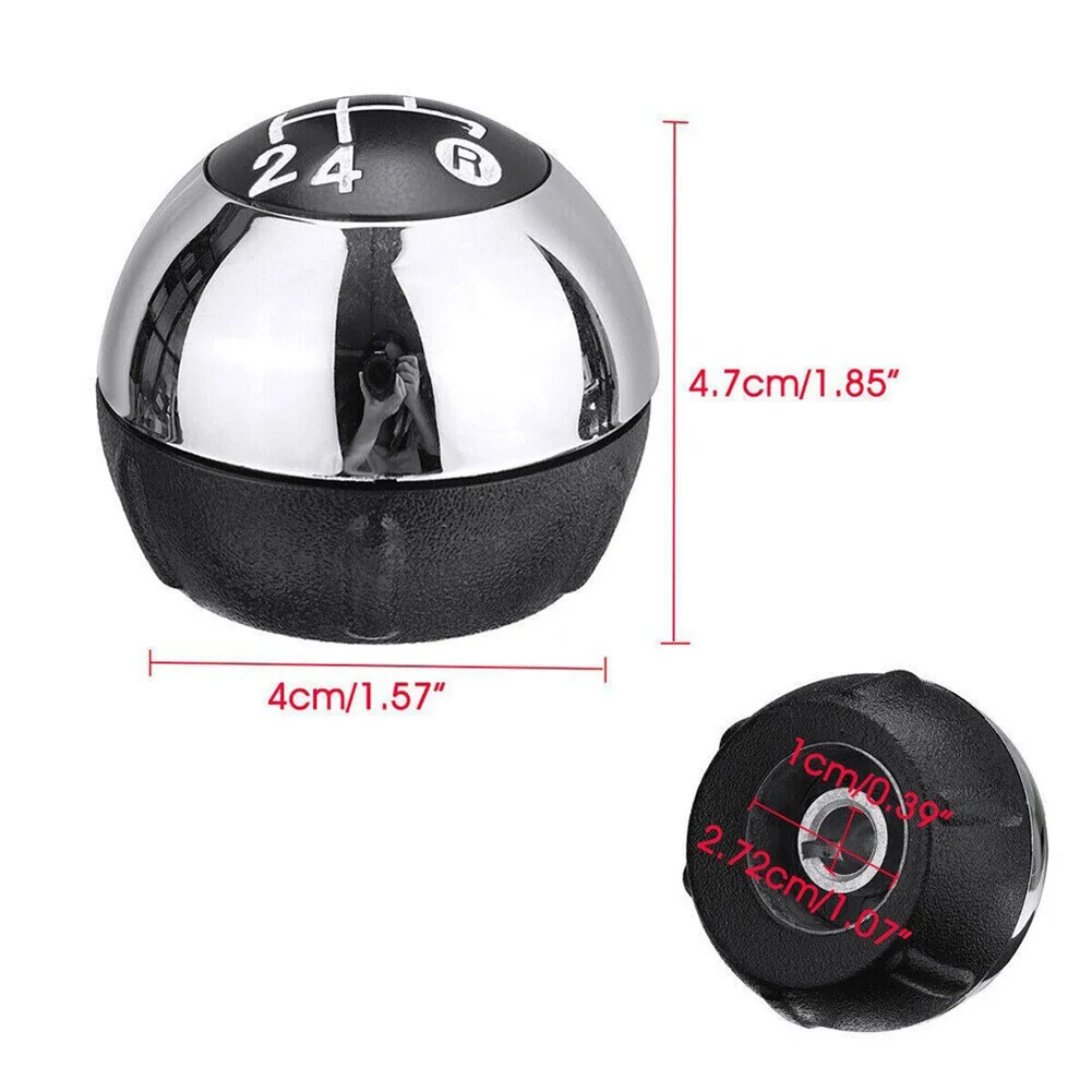 Gear Knob Head As Shown In The Figure 5 Speed Shift Knob Wear resistant Long lasting Performance Chrome Black Finish