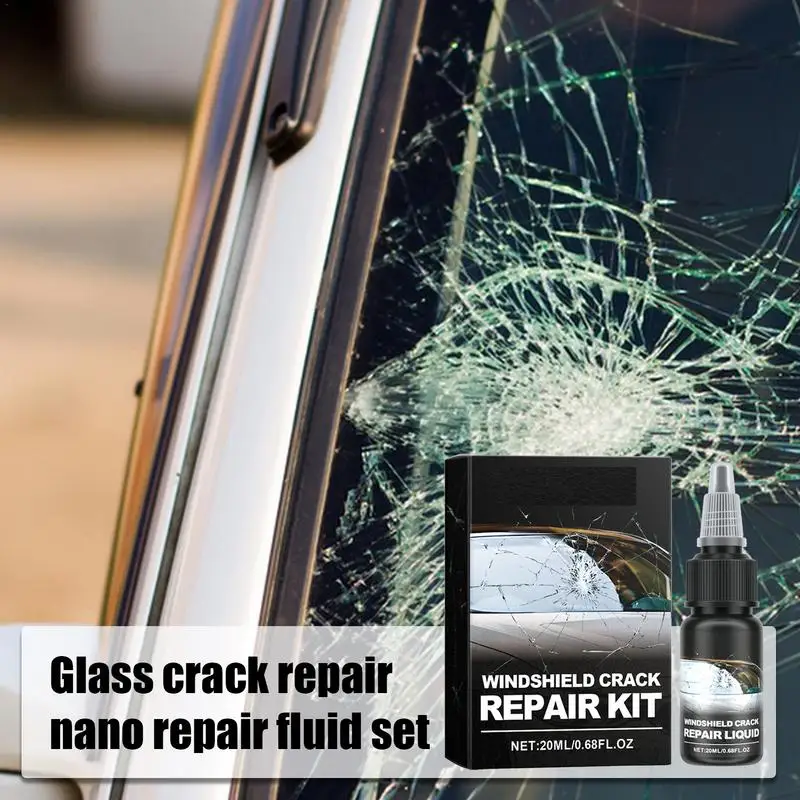 

Glass Crack Repair Kit 20ml Restore Windscreen Window Fluid For Car Window Cracks Repair Scratches Remover Automotive