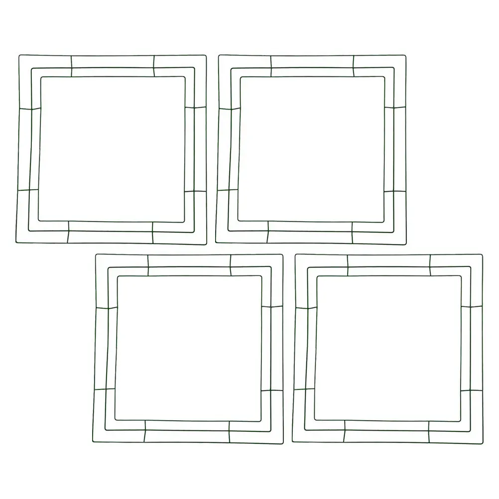 

4Pcs Metal Square Wreath Frame DIY Flower Garland Holder Holiday Wedding Party Decoration Supplies Wreath Making