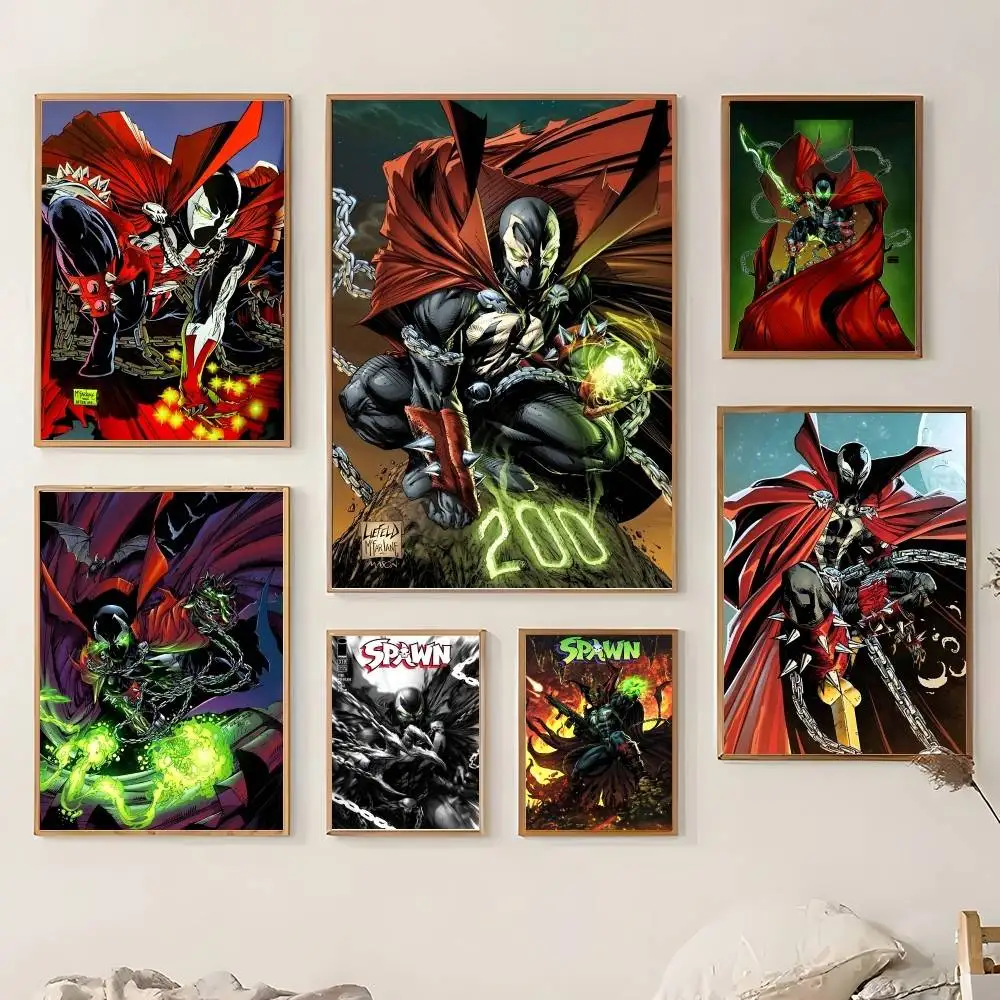 Anime S-Spawn Comics Poster Sticky Wall Art Printing Waterproof Home Living Bed Room Bar Aesthetic Decor