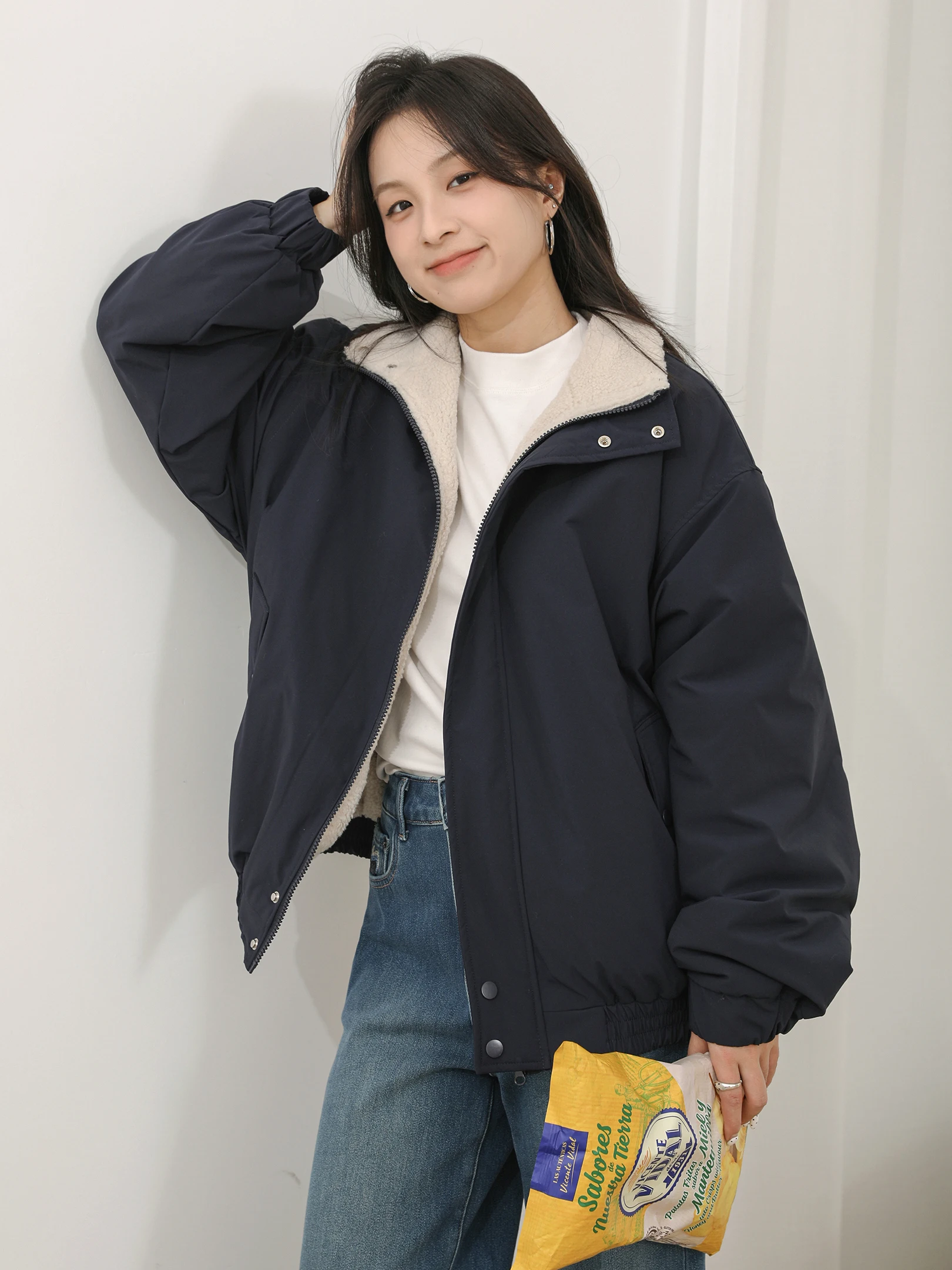 

Теплая женская хлопковая куртка на молнии с флисовой подкладкой, ветрозащитная, уютная, с воротником-стойкой, новинка зимнего сезона