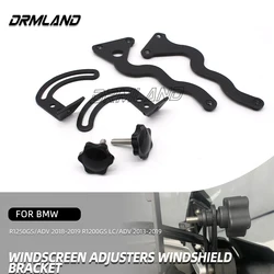 For BMW R1250GS R1250 GS R1200GS R1200 GS LC ADV Motocycle Windscreen Adjusters Windshield Kits Bracket Screen Black Accessories