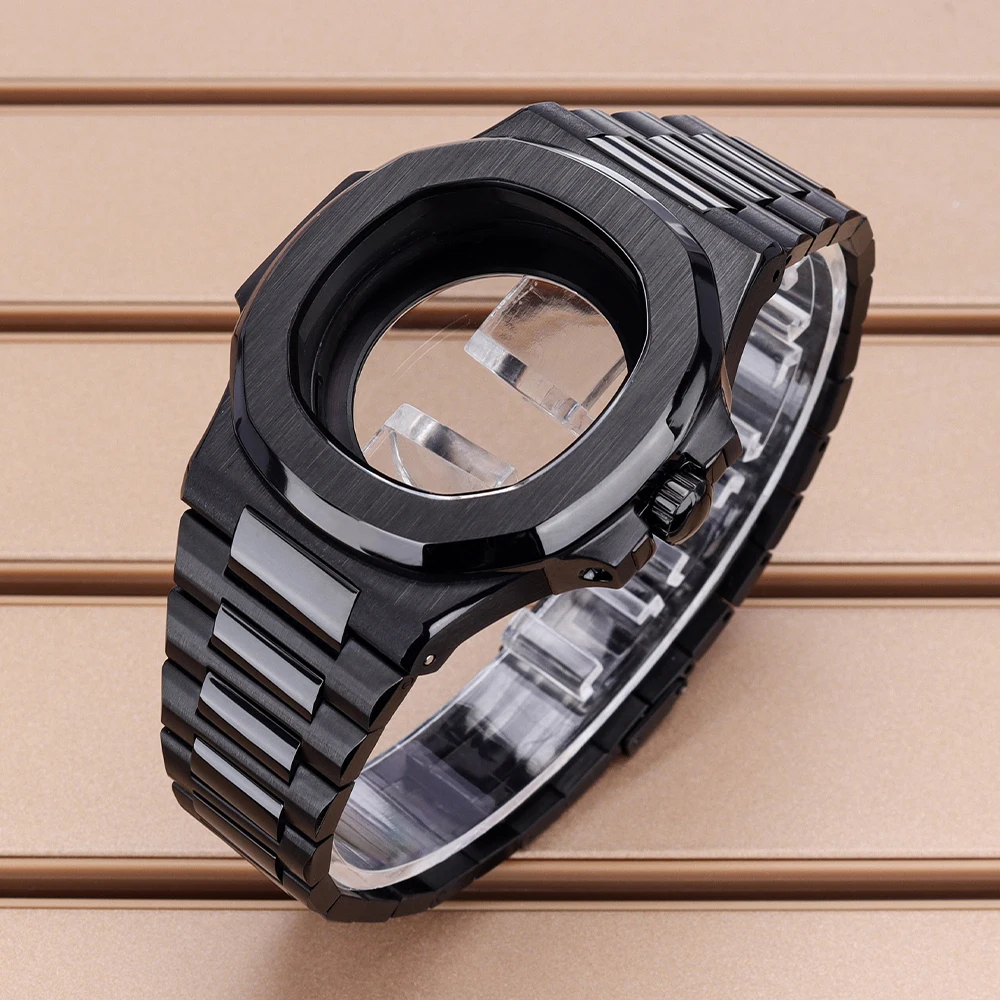 40mm Men's NH35 Watch Cases Strap 316L Stainless Steel Parts For Mod Nautilus NH35 NH36 NH34 NH38 NH72 Movement Sapphire Glass