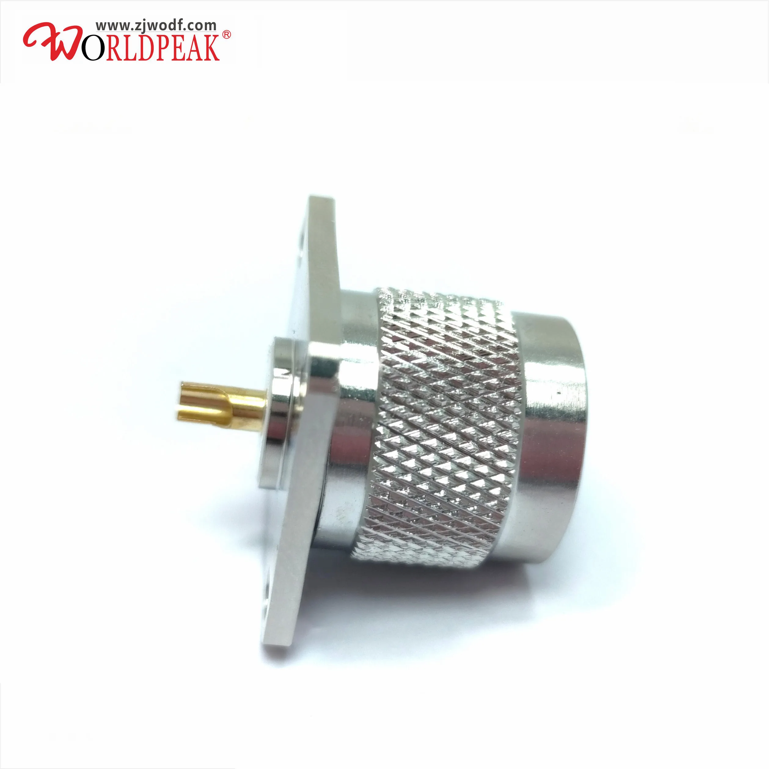Free shipping 10pcs N-Type Male Plug 4 Hole panel Mount flange with solder straight connector