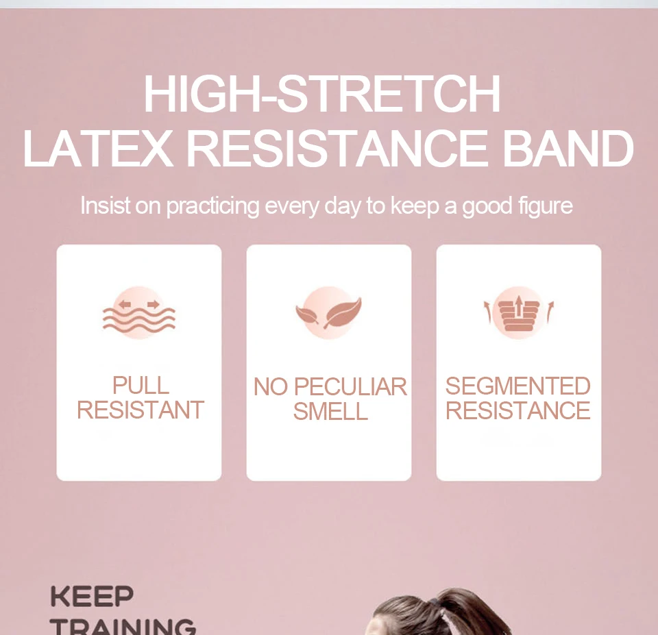 AOLIKES Widerstandsband, hochziehbares Hilfsband, Stretchband, Widerstand, schwere Trainingsübung für Physiotherapie, Heimtraining – Detail 5