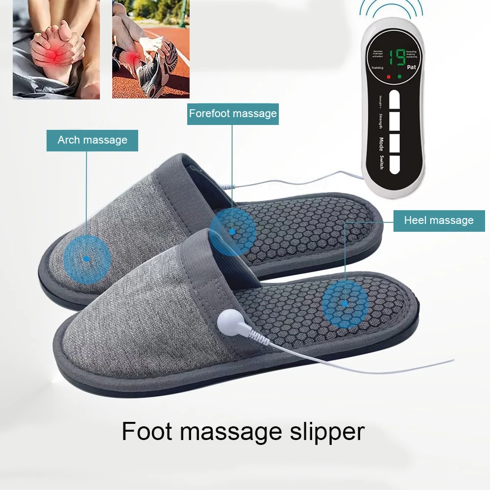 

Foot Massager Slipper Pulse Electric Therapy Foot Massage Shoes Non-Slip Home Microcurrent EMS Foot Treatment Slippers Massage