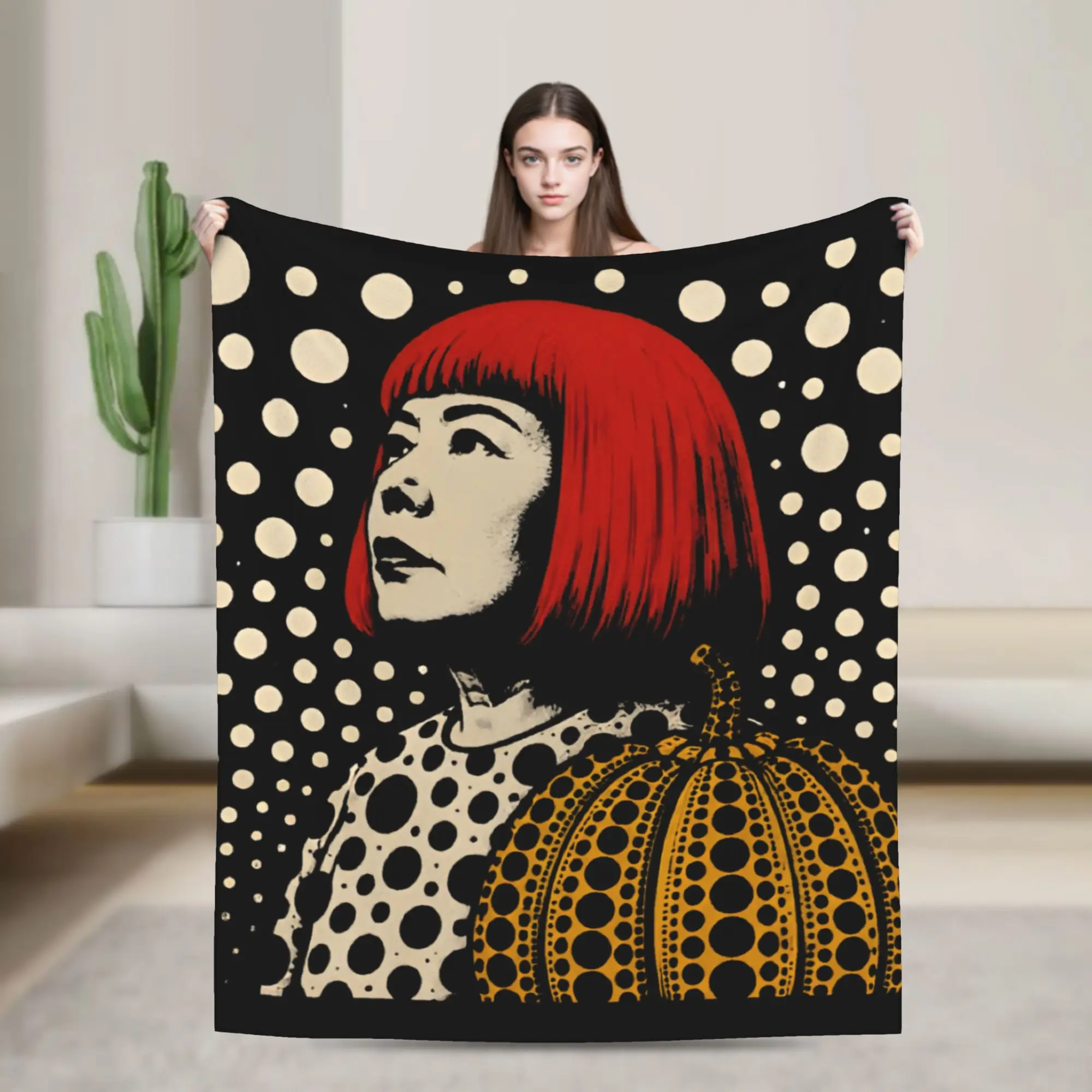 Yayoi Kusama Blanket Coral Fleece Plush  Super Soft Throw Blanket for Home Couch Bedspread