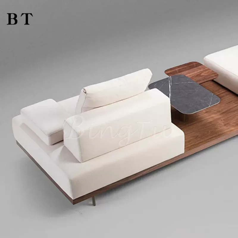 Nordic Simple Luxury Solid Wood Coffee Table Creative Art Design for Sofa Villa Club Hotel Sales Department Reception Area