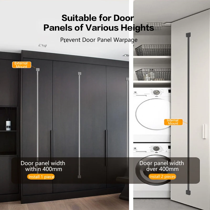 Heavy Duty Alloy Head Embedded Cabinet Door Straightener Invisible Adjuster Thickened Strip For Anti Warping Wardrobe Closet