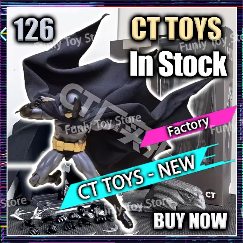 

In Stock Ct Toys Batman Black Version Hush Mafex 126 Dc Bat Man Anime Action Figure Figurine Statue Model Custom Gifts Kids Toys